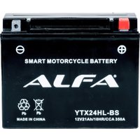 Мотоциклетный аккумулятор ALFA YTX24HL-BS (21 А·ч)