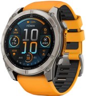 Fenix 8 Sapphire 51мм (титановый, оранжевый силиконовый ремешок)