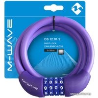 Тросовый велосипедный замок M-Wave DS 12.10 S (фиолетовый)