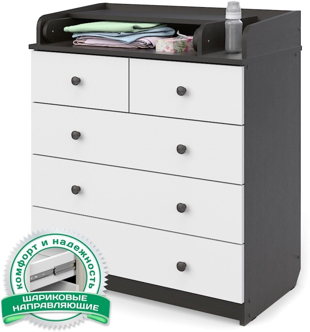 

Детский комод Атон Мебель Сириус-2 805 ЛДСП (венге/белый)