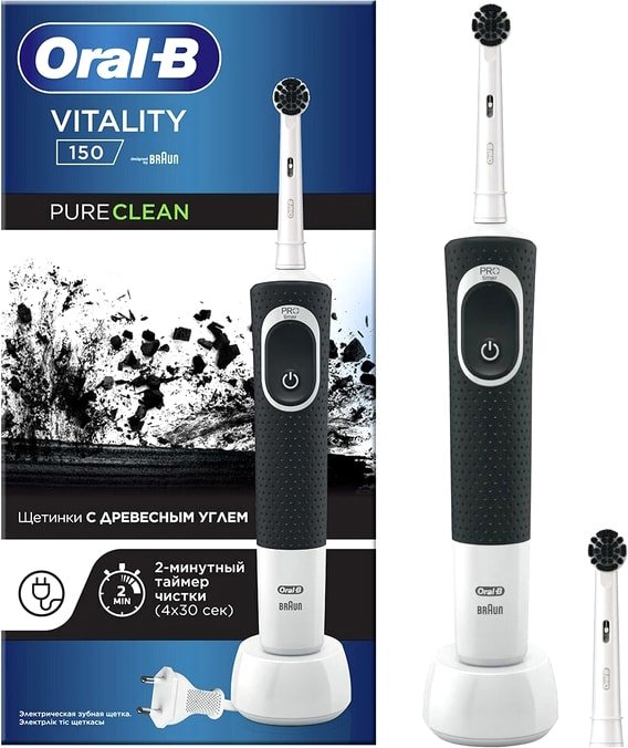 

Электрическая зубная щетка Oral-B Vitality 150 Pure Clean D100.423.1 (черный)