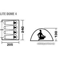 Треккинговая палатка Jungle Camp Lite Dome 4 (синий/серый)