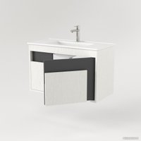  Дабер Тумба под умывальник 016 WeltWasser Deilbach 7517-80 Т16.8W.0.20 (белый древесный/серый)