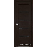 Межкомнатная дверь ProfilDoors 2.09XN L 90x200 (дарк браун, стекло дождь черный)