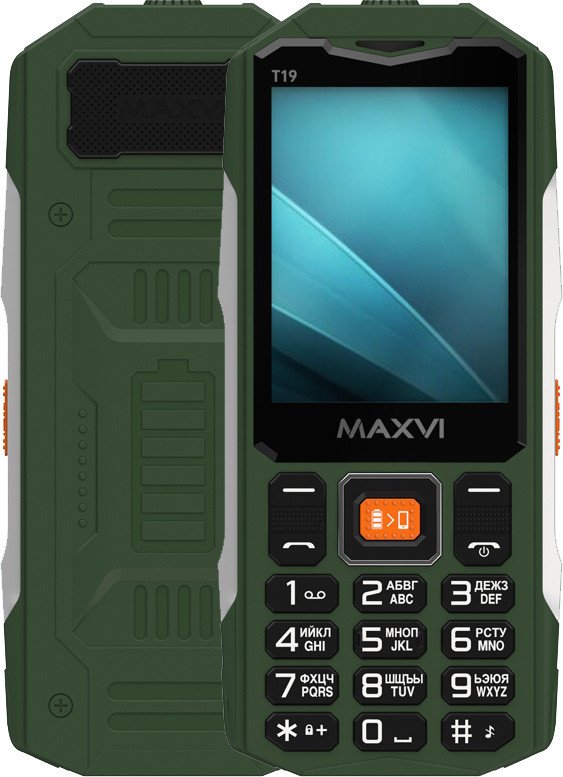 Кнопочный телефон Maxvi T19 (зеленый)