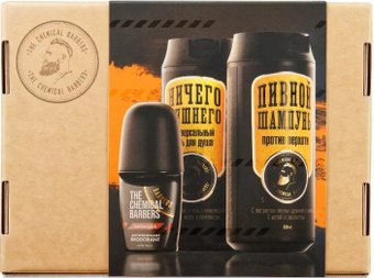 Подарочный набор The Chemical Barbers Ориджинал: гель для тела и волос 350 мл + шампунь 350 мл + дезодорант-антиперспирант 50 мл