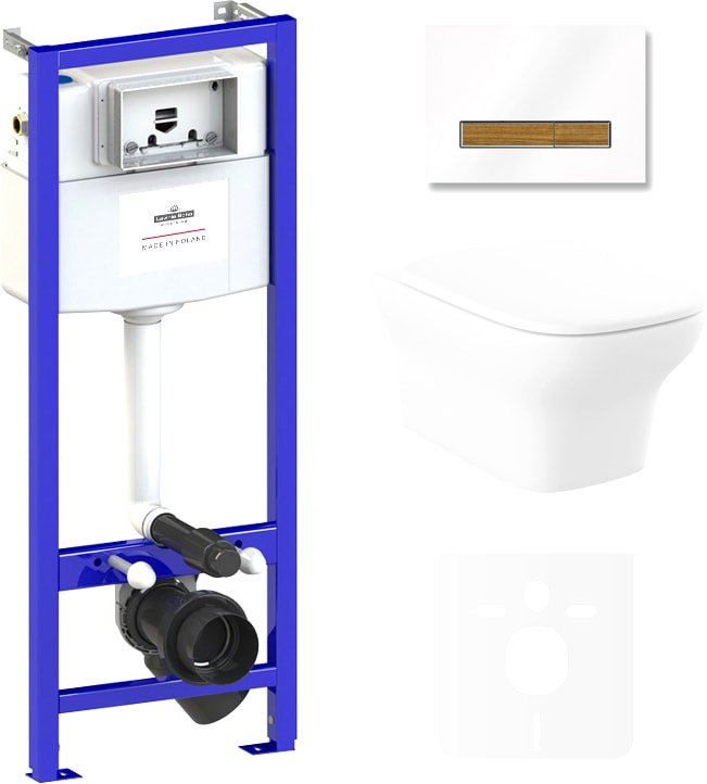 

Унитаз подвесной Lavinia Boho Relfix Bristol Rimless 6 в 1 75110213 (белый стекло)