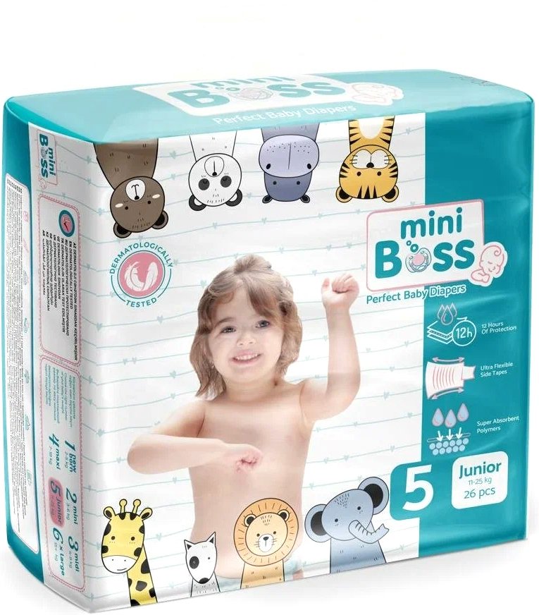 

Подгузники Mini Boss Twin Junior 5 MBT-05 (26 шт)