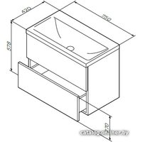 AM.PM Тумба под умывальник Gem 75 [M90FHX07522]