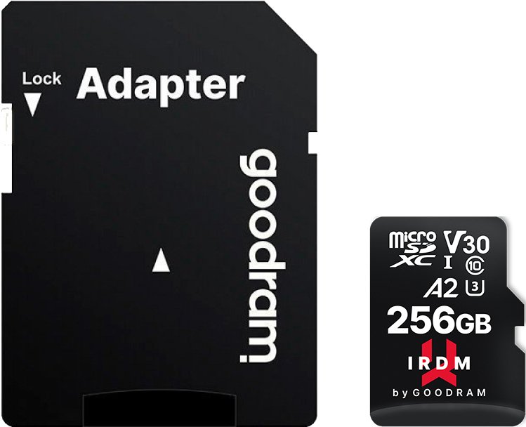 

Карта памяти GOODRAM IRDM microSDXC IR-M2AA-2560R12 256GB (с адаптером)