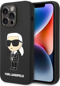 

Чехол для телефона CG Mobile Lagerfeld Liquid silicone NFT Karl Ikonik Hard для iPhone 15 Pro KLHCP15LSNIKBCK