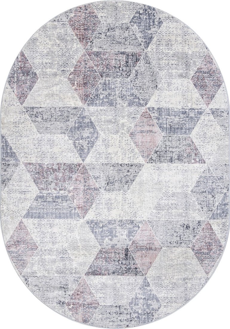 Ковер для жилой комнаты Merinos Zumma F257-OVAL-PINK (1.6x3)