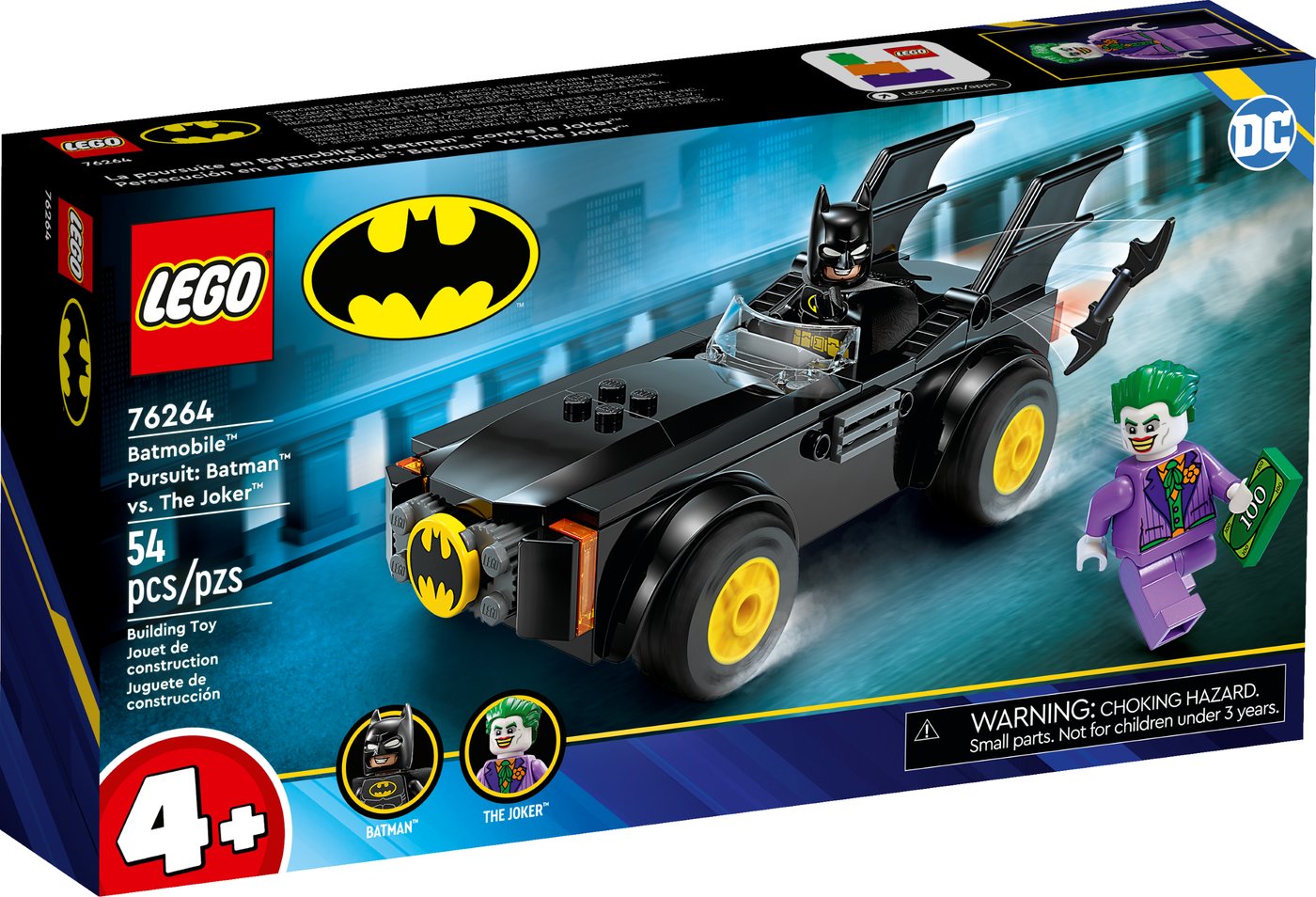 

Конструктор LEGO Batman 76264 Погоня на бэтмобиле Бэтмен против Джокера