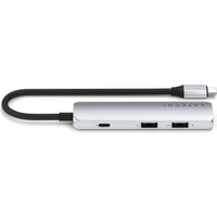 Док-станция Satechi 4-in-1 USB-C Slim Multiport Adapter 4K ST-P4SS (серебристый)
