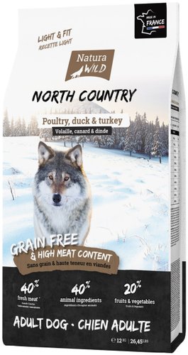 Сухой корм для собак Natura Wild North Country с птицей контроль веса 795028 (12 кг)
