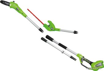 Кусторез + высоторез Greenworks G40PSH (без АКБ)