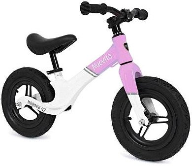 

Беговел Nuovita Mobinni N2 (белый/розовый)