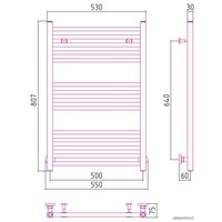 Полотенцесушитель Сунержа Модус 800х500 032-0250-8050
