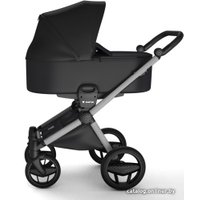 Универсальная коляска Invictus V-Pram (3 в 1, черный/золотистый, серебристая рама)