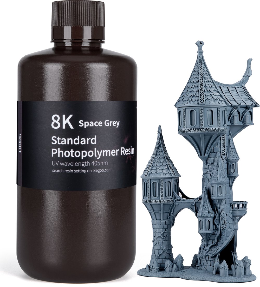

Фотополимер Elegoo Standard 8K 1кг (серый)