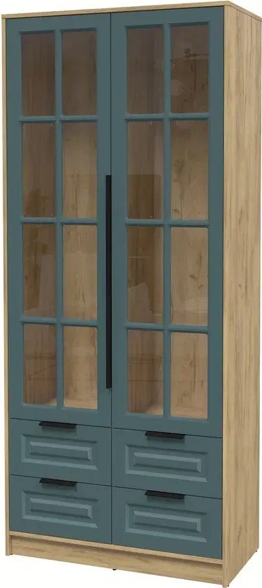 

Шкаф-витрина Интерлиния Концепт КТ-ШВ2 Деко (дуб золотой/верде)