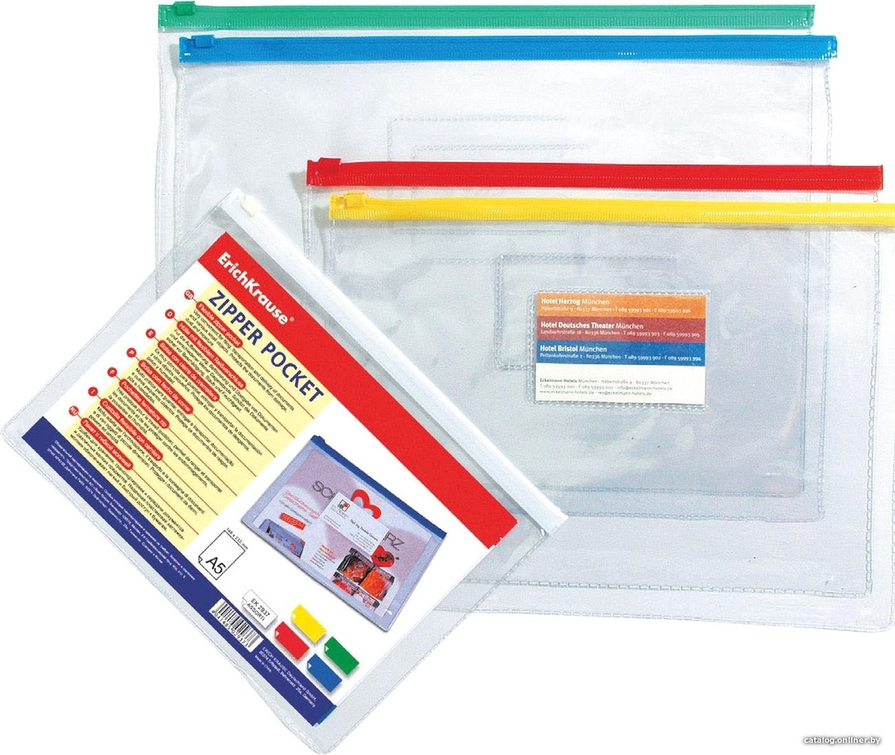Папка для бумаг Erich Krause PVC Zip Pocket 2935