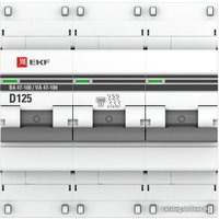 Выключатель автоматический EKF PROxima ВА 47-100 3P 125А (D) 10kA mcb47100-3-125D-pro