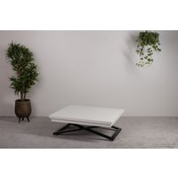 Стол-трансформер Levmar Cross D78/S53 (белый/черные опоры)