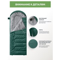 Спальный мешок RSP Outdoors Sleep 450 R RipStop 2024 (зеленый, 220x75см, молния справа)
