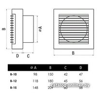 Осевой вентилятор CATA B-10 T