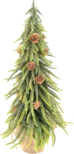 Елочка настольная Erbis Choinka PE 0.4 м (с золотистыми блестками и шишками)