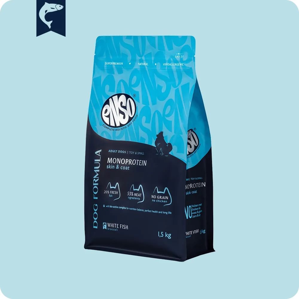 

Сухой корм для собак Enso DF Monoprotein белая рыба брокколи 020/251222 1.5 кг