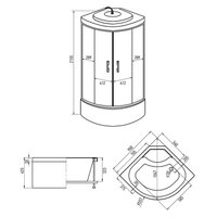 Душевая кабина Erlit ER3509TP-C3-RUS 90x90