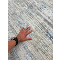 Ковер для жилой комнаты Radjab Carpet Амальфи Прямоугольник A3580A 13622 (1.6x3, Ivory/L.Bule)