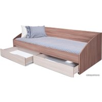 Кровать-тахта Олмеко Фея-3 200x90 (симметричная, ясень шимо темный/шимо светлый)