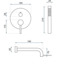 Смеситель Rea Lungo Chrome B6990 (хром)