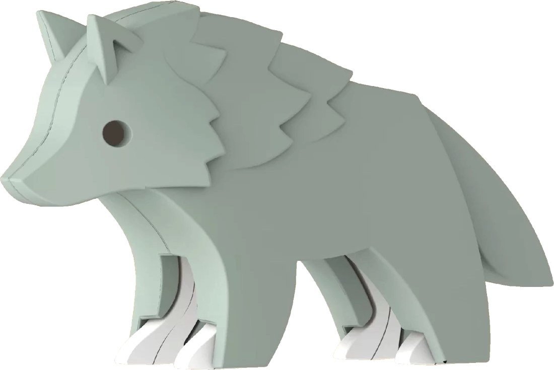 Магнитный конструктор Halftoys Animal Волк HAS007