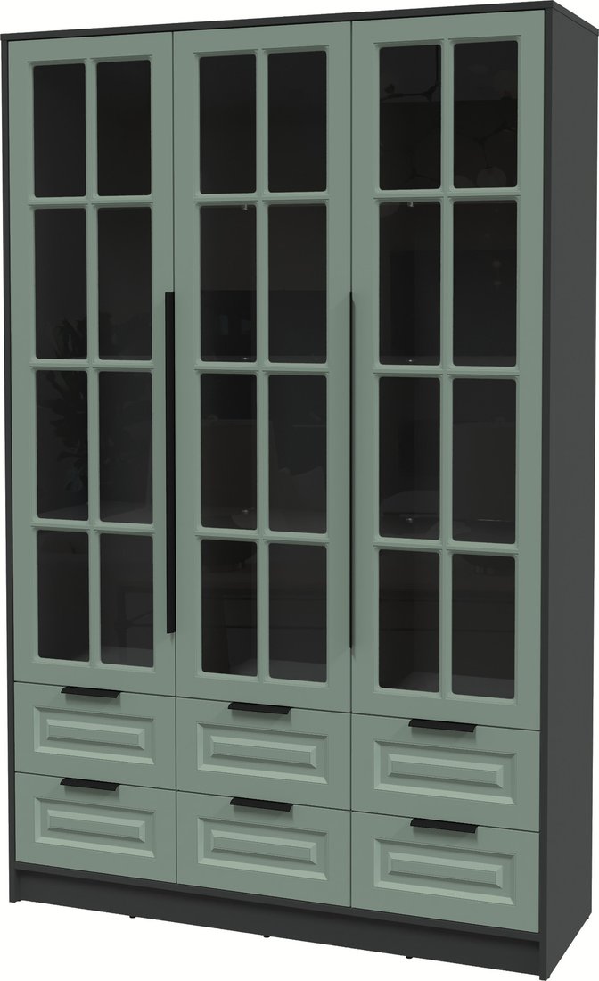 

Шкаф-витрина Интерлиния Концепт КТ-ШВ3 Деко (антрацит/мята)