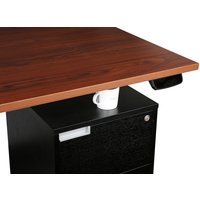 Стол для работы стоя ErgoSmart Ergo Desk Prime 1360x800x36 мм (дуб темно-коричневый/черный)