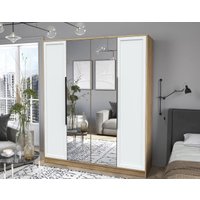 Шкаф распашной Интерлиния Концепт Тренд КТ-Ш4(з) (дуб золотой/белый)