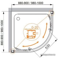 Душевой уголок Cezares Anima-W-R-2-90-P-Cr