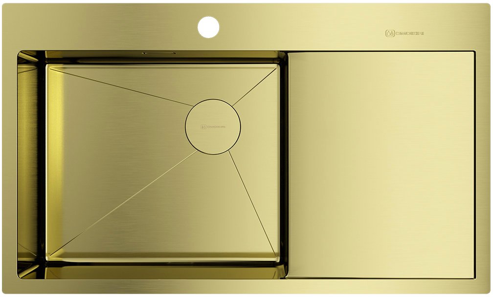 

Кухонная мойка Omoikiri Akisame 86 Side LG-L 4997045 (светлое золото)