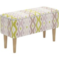 Банкетка MONOFIX Одос Принт (абстракция/оливковый микровелюр)