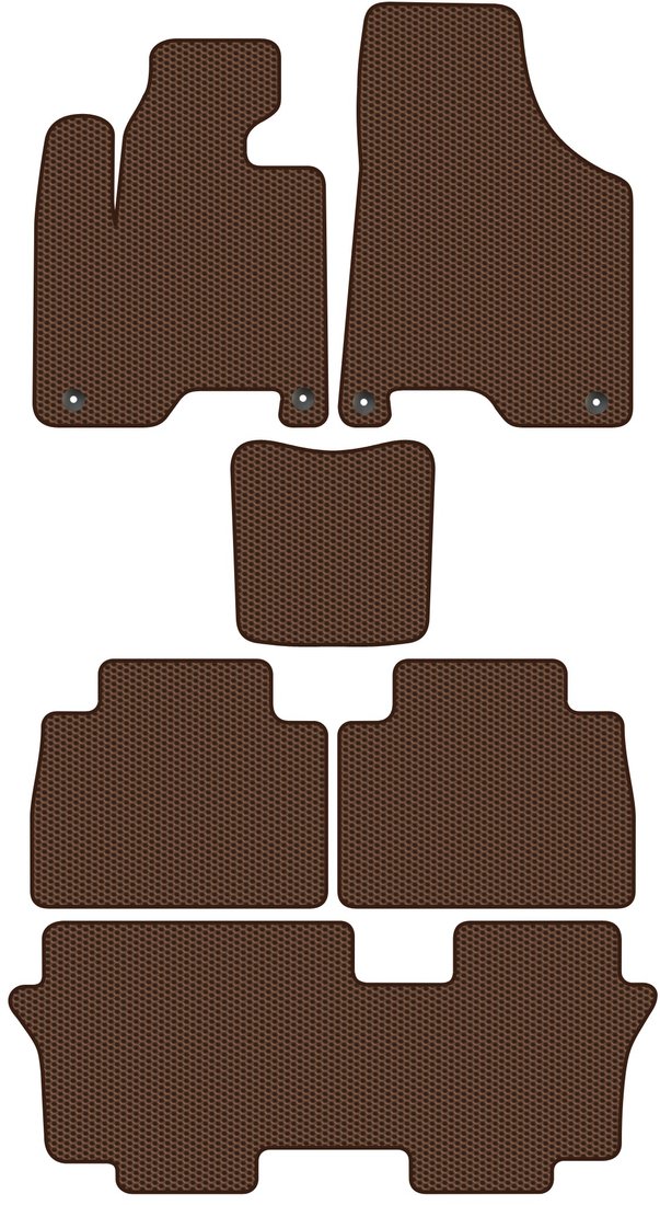 

Комплект ковриков для авто Alicosta GAC GS8 I (suv / J2F5, J2F5B) 2016 - Н.В. +3 ряд (коричневый, сота)