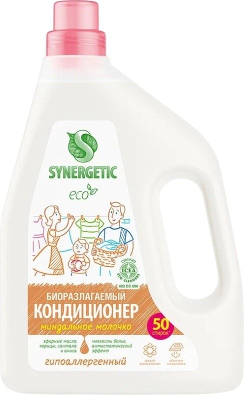 

Кондиционер для белья Synergetic Миндальное молочко 1.5 л