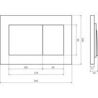 Панель смыва Axus 097JW (белый)