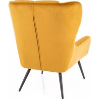 Интерьерное кресло Signal Louis Velvet 68 (карри/черный)