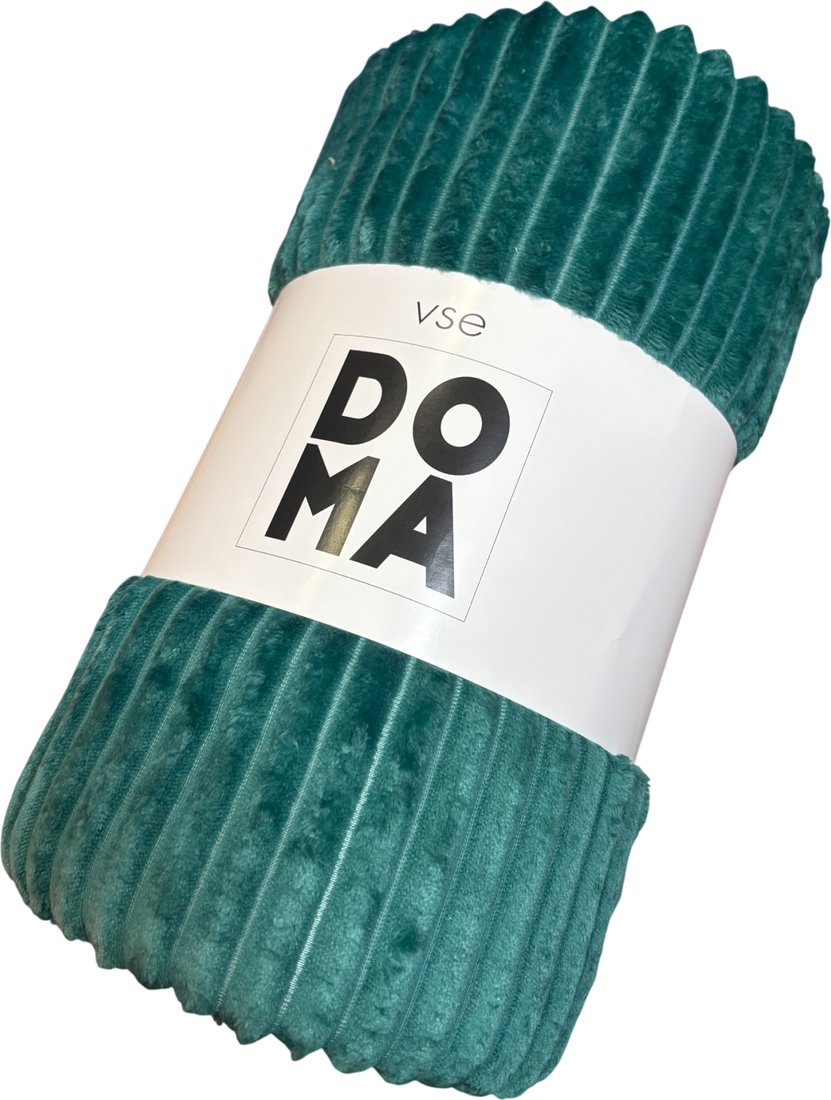 Плед Миланка Vse Doma 180x200 (полоса/изумрудный)