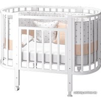 Классическая детская кроватка MLK Элен 2 (белый)