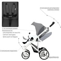 Универсальная коляска BEBETTO Magnum (3 в 1, 202, белая рама)